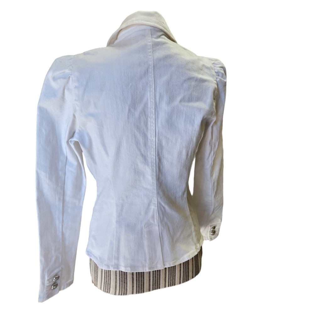 NWT I.N.C Women's Puff-Sleeve Tailored Denim Blazer - Picture 7 of 12